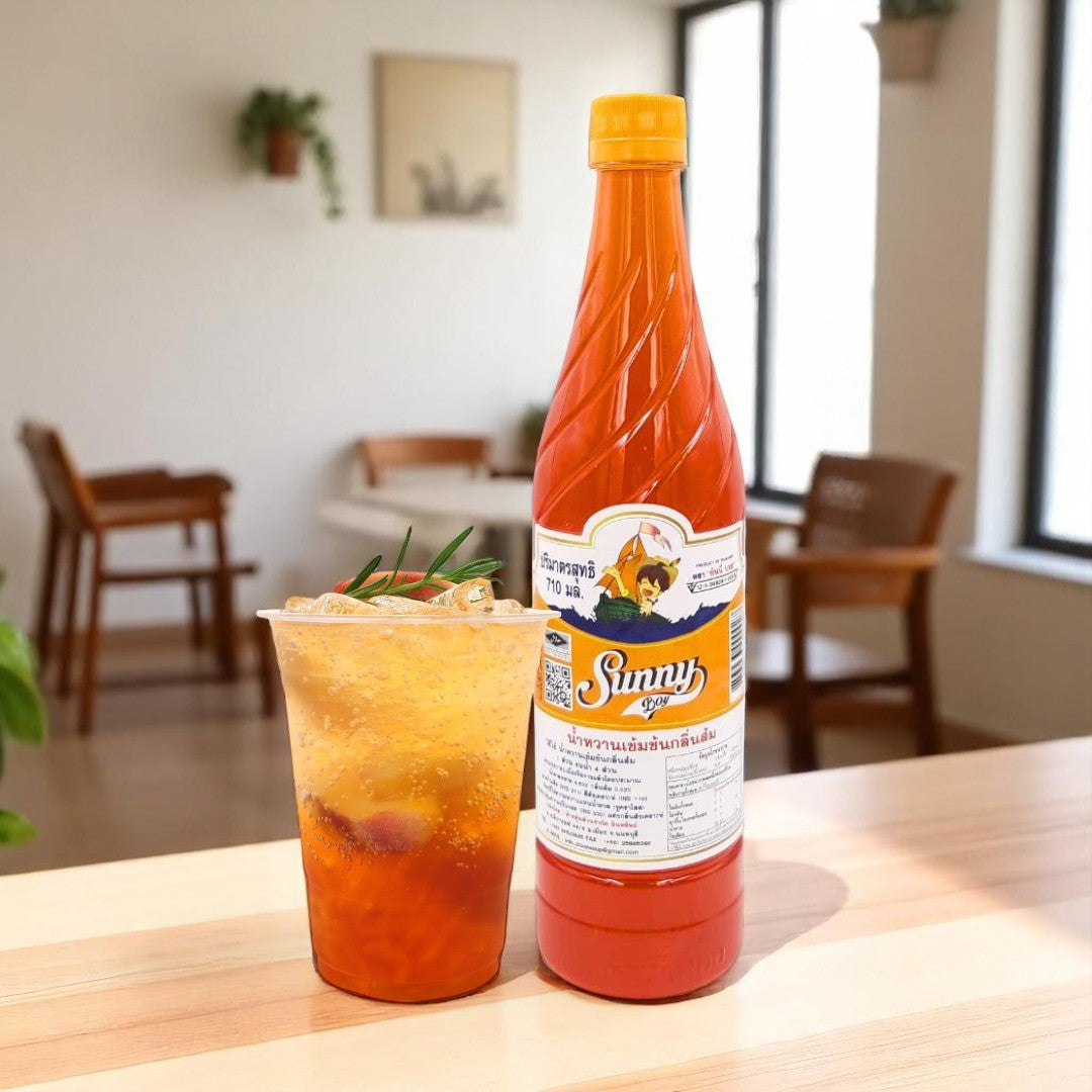 Sunny Boy Orange Flavored Fruit Soda Syrup - 710ml