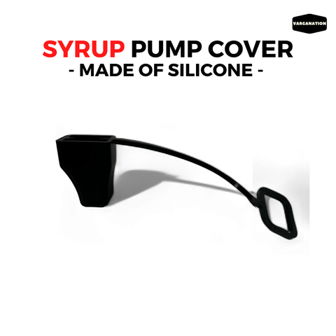 Black Silicone Syrup Pump Cover - Black Silicone  - For Coffee & Fruit Syrup Pumps
