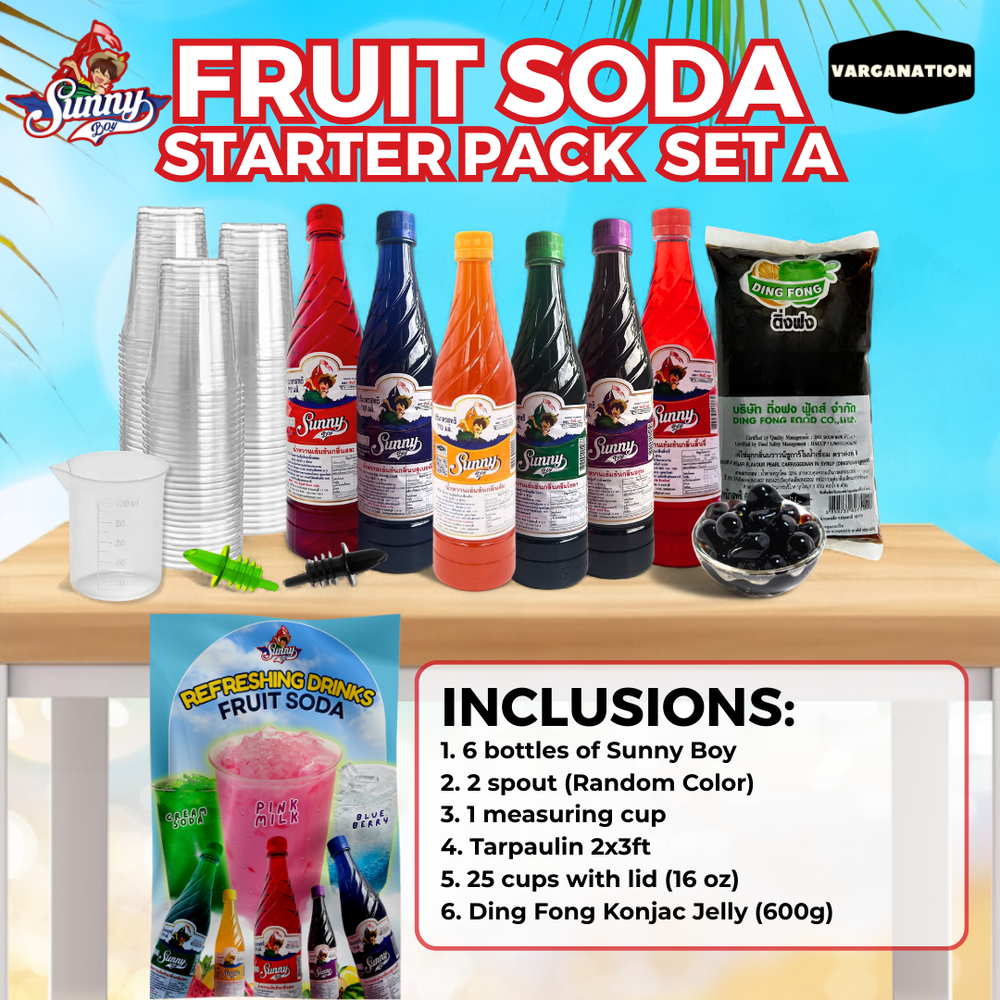 Sunny Boy Fruit Soda Syrup Business Package Set