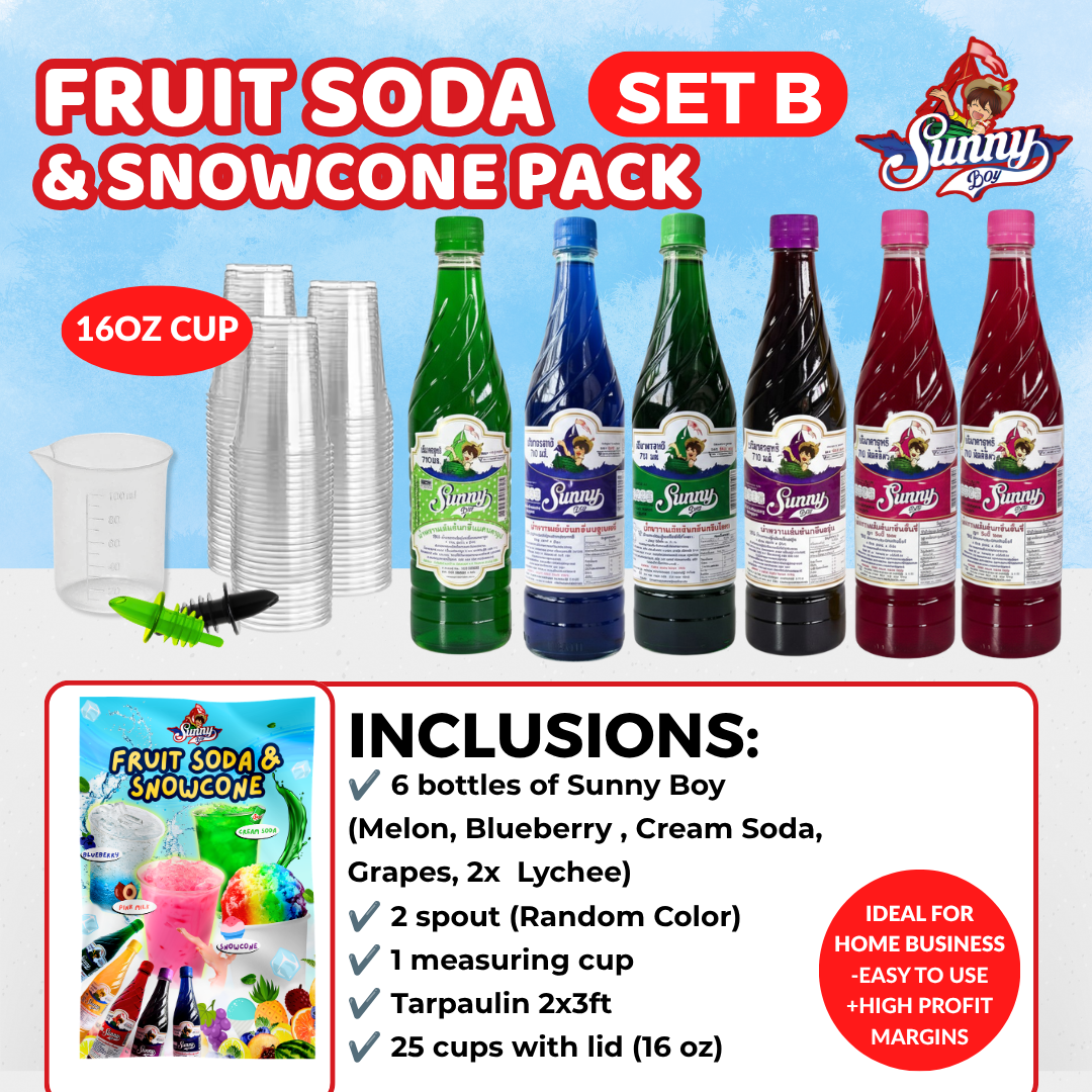 
                  
                    Sunny Boy Fruit Soda Syrup Business Package Set
                  
                