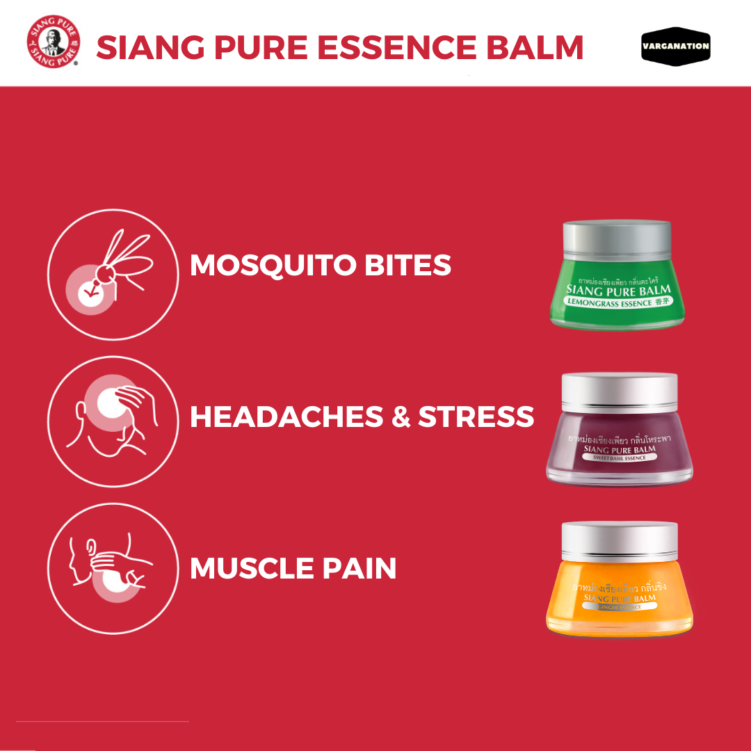 
                  
                    Siang Pure Balm Lemongrass,Sweet Basil & Ginger Essence 20g
                  
                