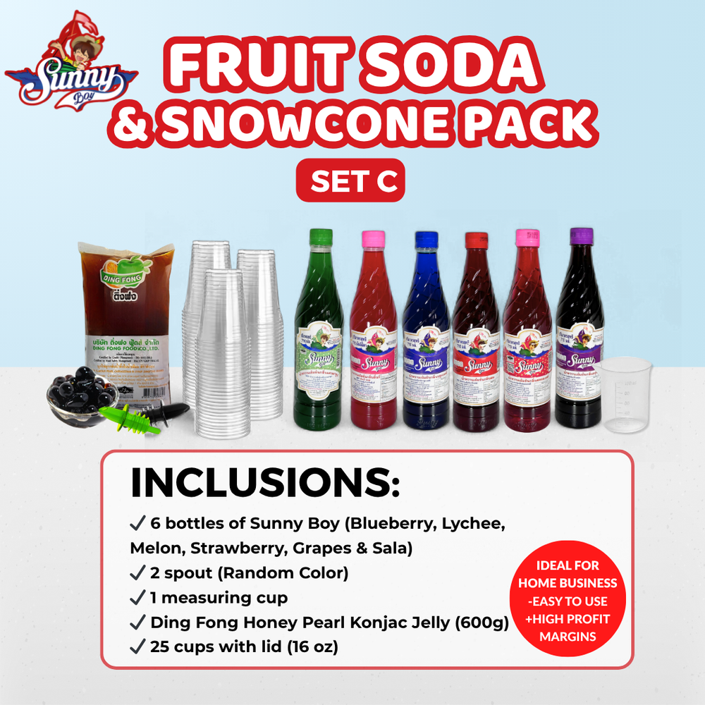 
                  
                    Sunny Boy Fruit Soda Syrup Business Package Set
                  
                