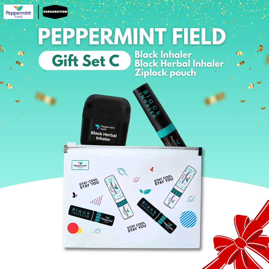 Peppermint Field Black Inhaler Gift Set – Ziplock Pouch Edition ...