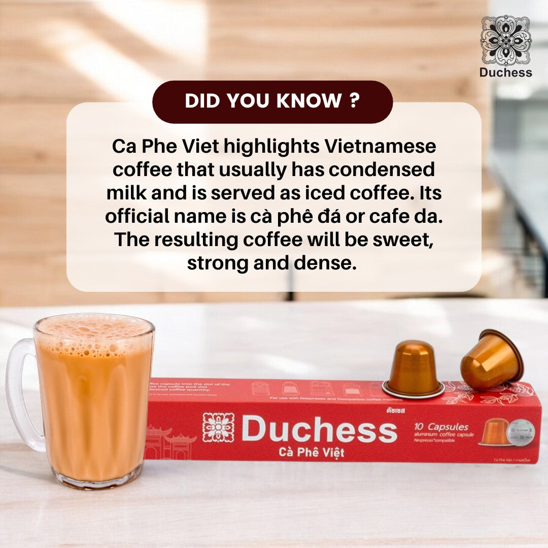 
                  
                    Duchess Coffee Vietnamese Coffee Nespresso Compatible Capsules
                  
                