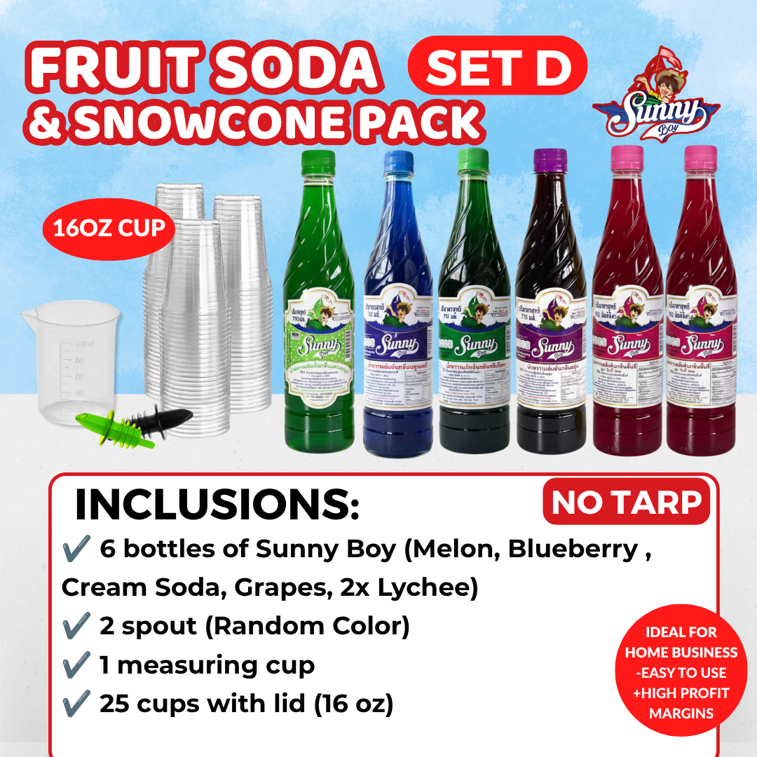 
                  
                    Sunny Boy Fruit Soda Syrup Business Package Set
                  
                