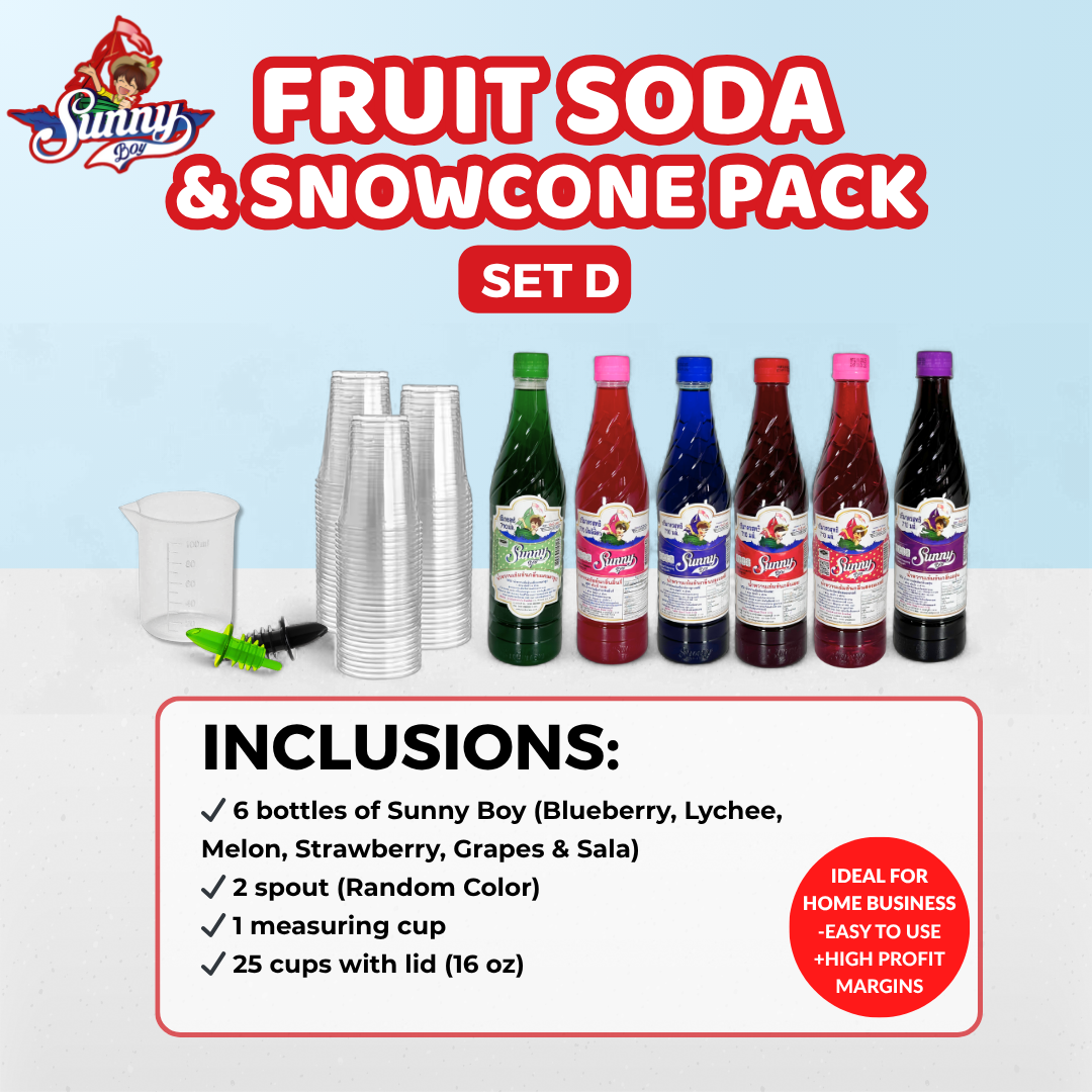 
                  
                    Sunny Boy Fruit Soda Syrup Business Package Set
                  
                