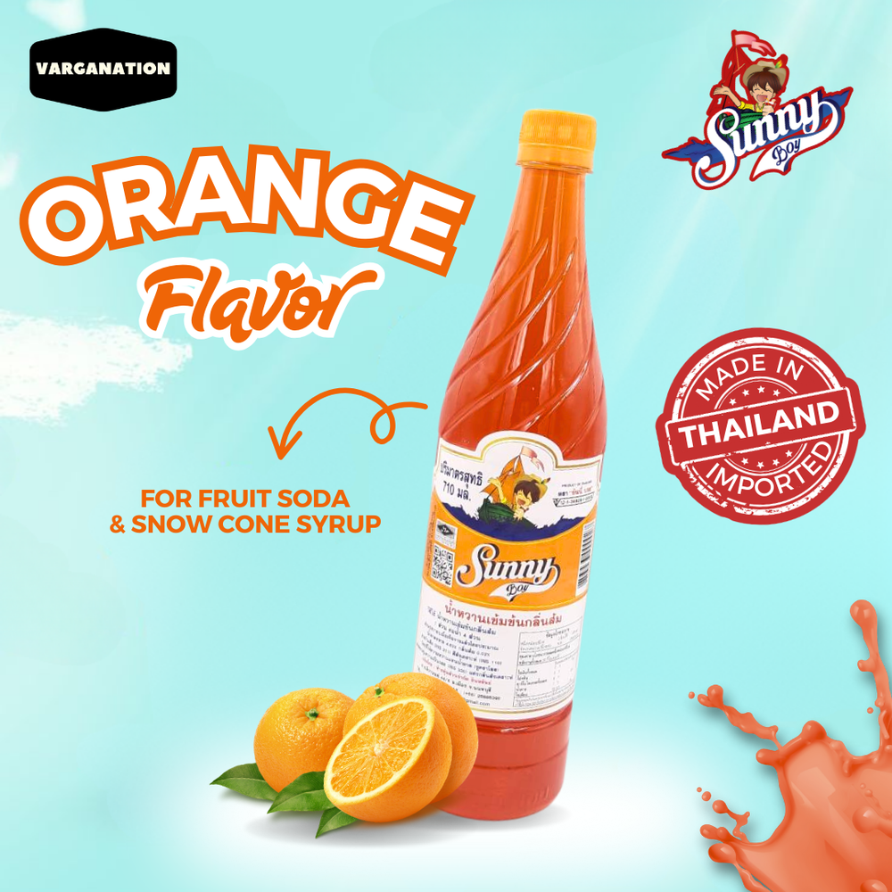 Sunny Boy Orange Flavored Fruit Soda Syrup - 710ml
