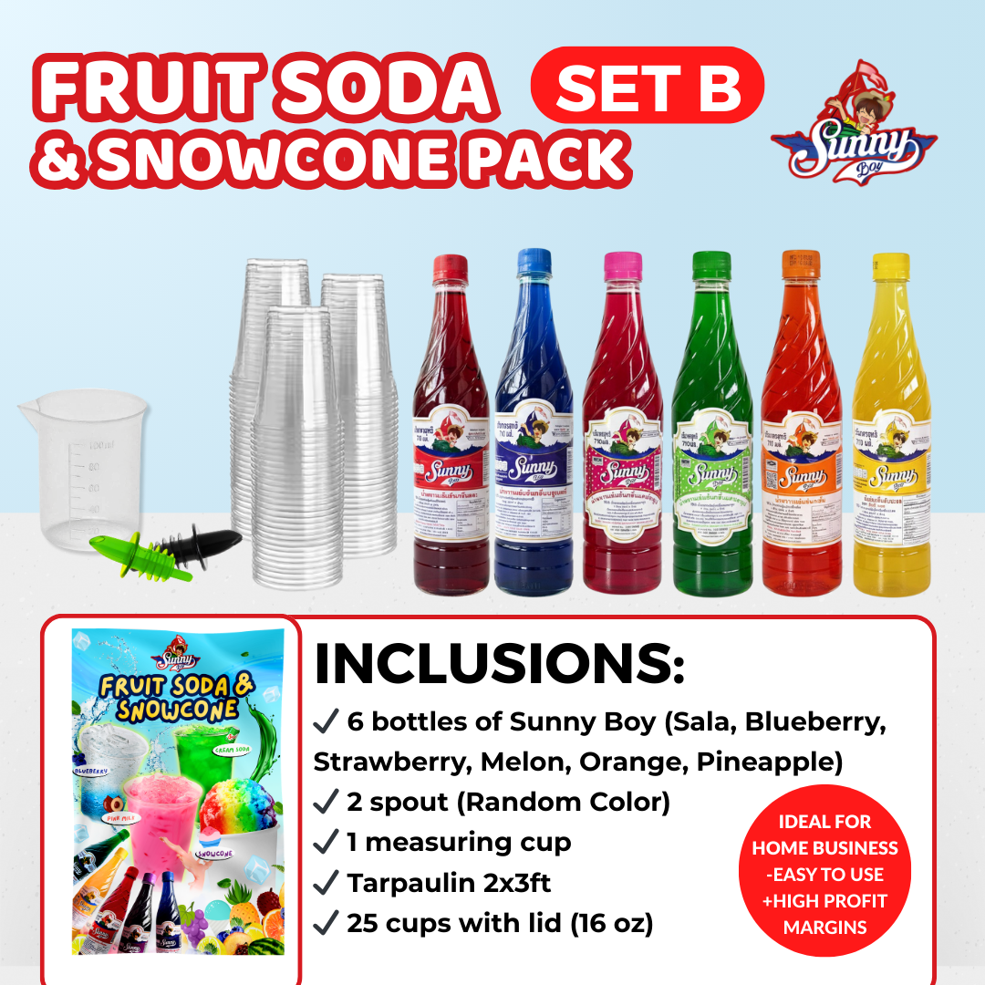 
                  
                    Sunny Boy Fruit Soda Syrup Business Package Set
                  
                