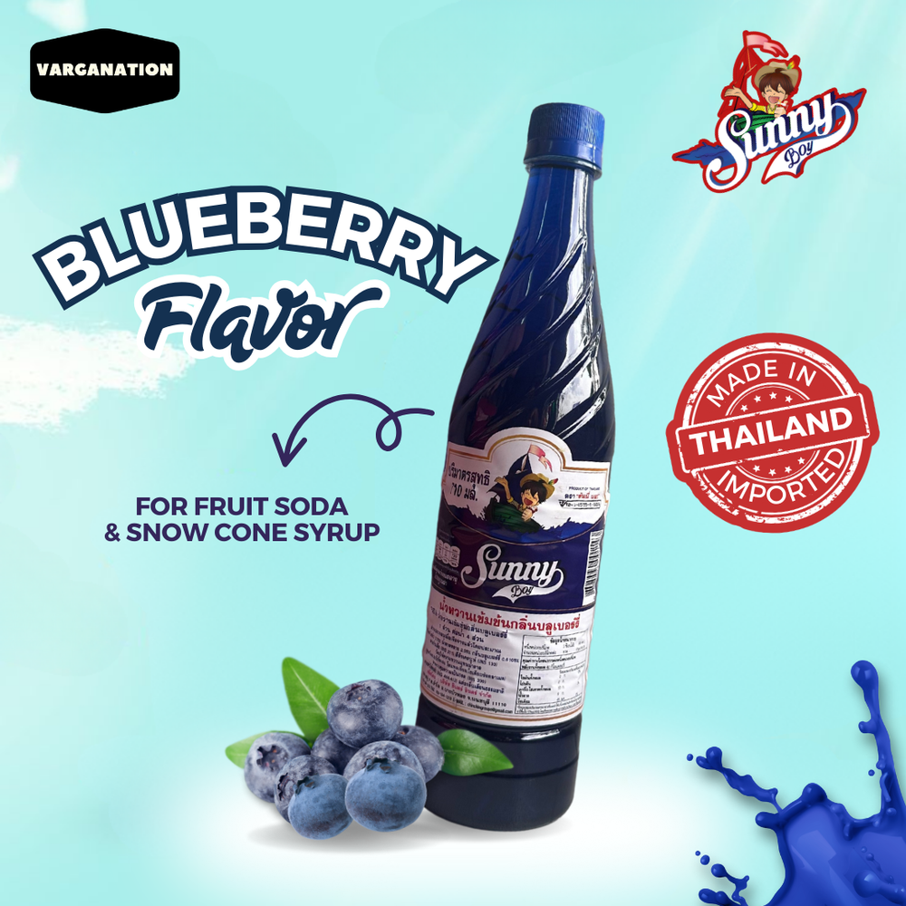 Sunny Boy Blueberry Flavored Fruit Soda Syrup - 710ml