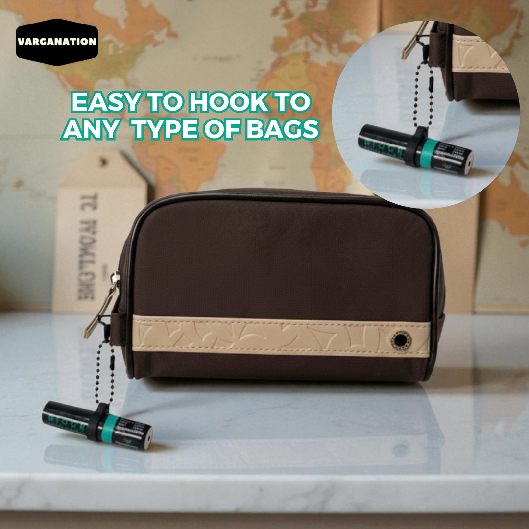 
                  
                    Peppermint Field Black Inhaler with keychain holder - 2in1 Thai Inhaler with Essential Oil
                  
                