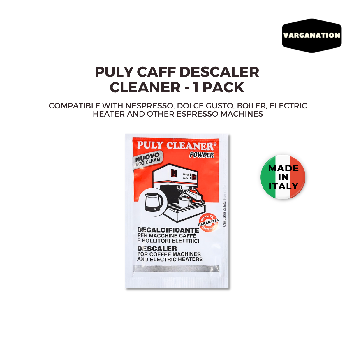 Puly Caff Descaler Powder for Coffee Machines and Electric Heaters 25g ...