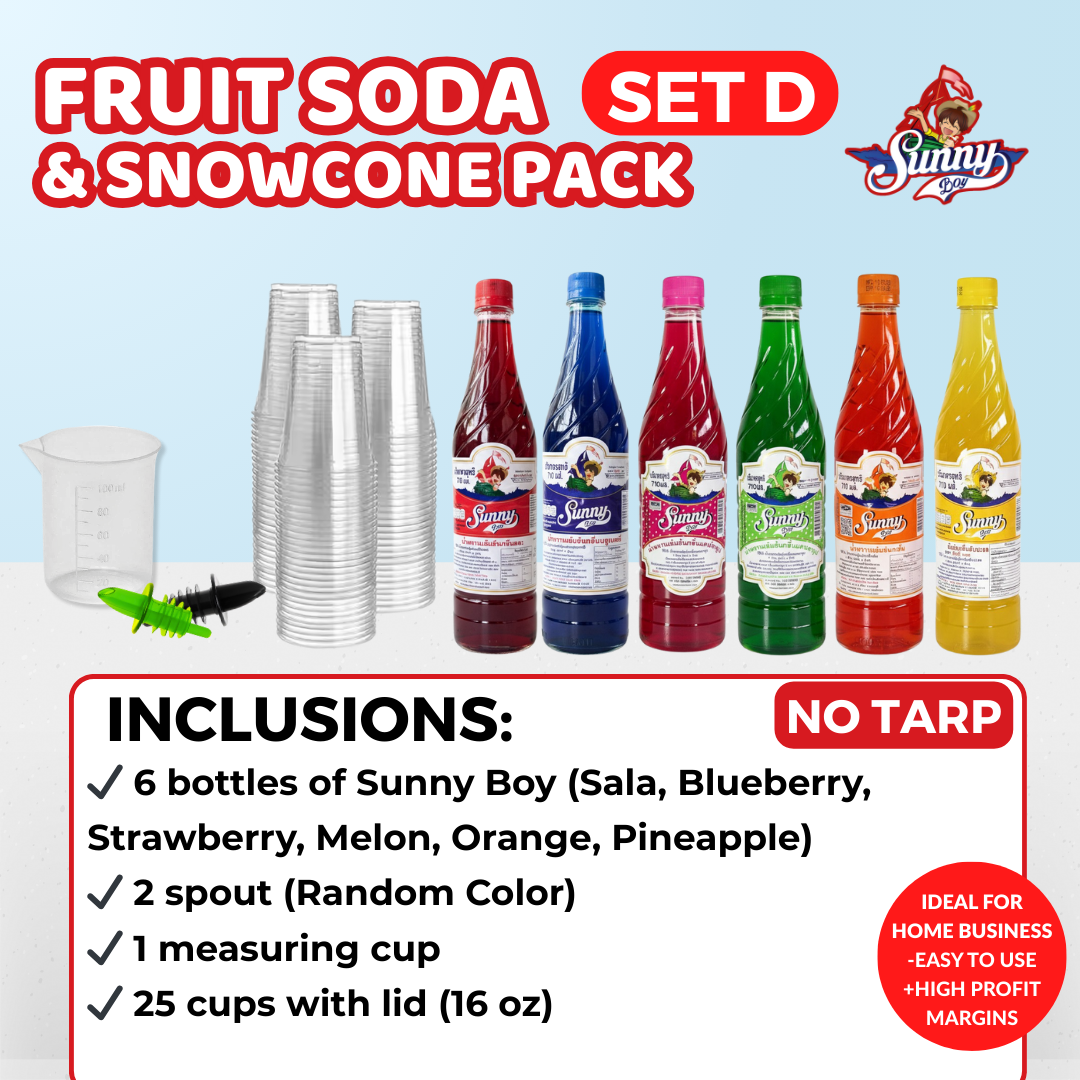 
                  
                    Sunny Boy Fruit Soda Syrup Business Package Set
                  
                