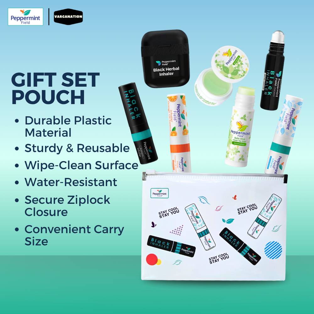 Peppermint Field Black Inhaler Gift Set – Ziplock Pouch Edition ...