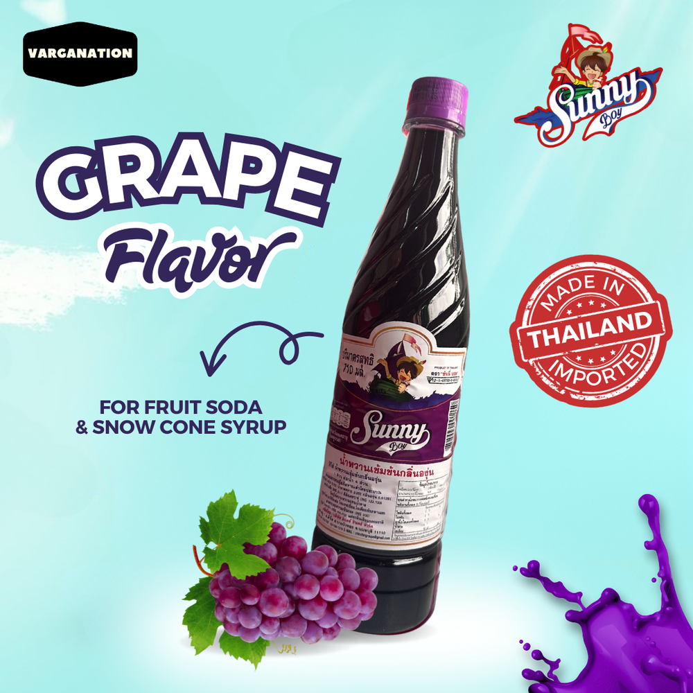 Sunny Boy Grape Flavored Fruit Soda Syrup - 710ml