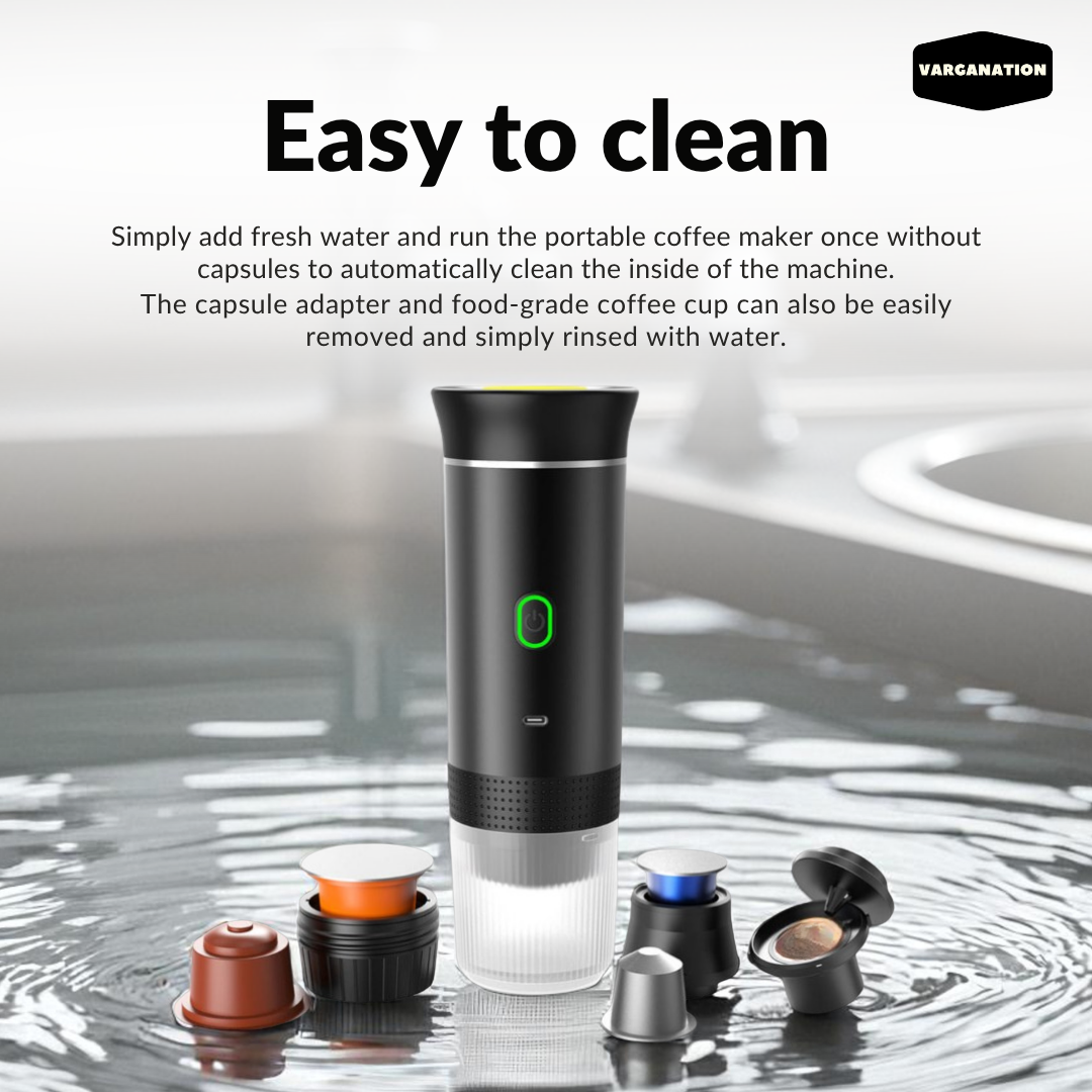 
                  
                    White Portable Espresso Maker Coffee Machine Rechargeable Automatic Extraction Ground Capsule - Water Heater - For Travel
                  
                