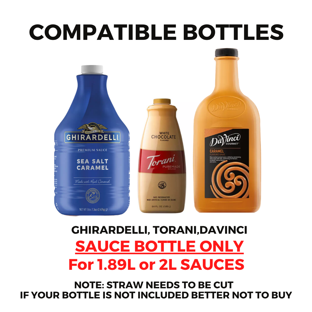 
                  
                    Varganation Black Sauce Pump Dispenser for 1.8L or 2L Bottles – Compatible with Torani, DaVinci, Ghirardelli Coffee Sauces
                  
                