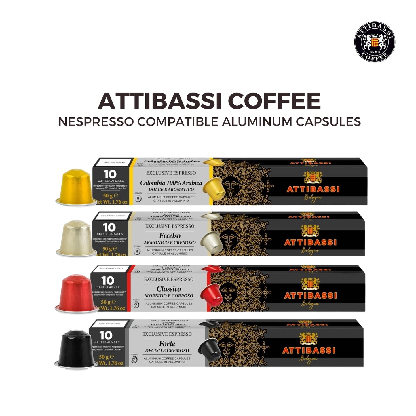 
                  
                    Attibassi Coffee Forte Nespresso Compatible Capsules
                  
                
