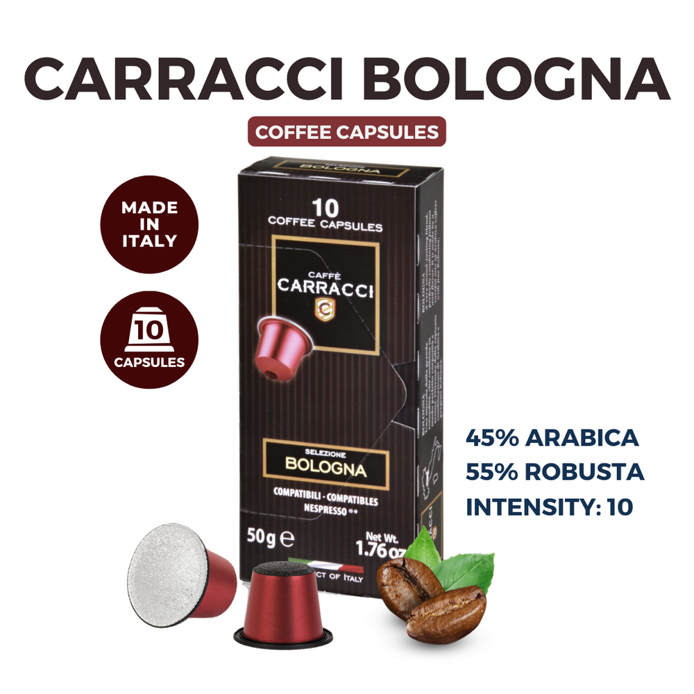 Carracci Bologna Nespresso 10 Capsules | Coffee Pods to make Espresso | Varganation