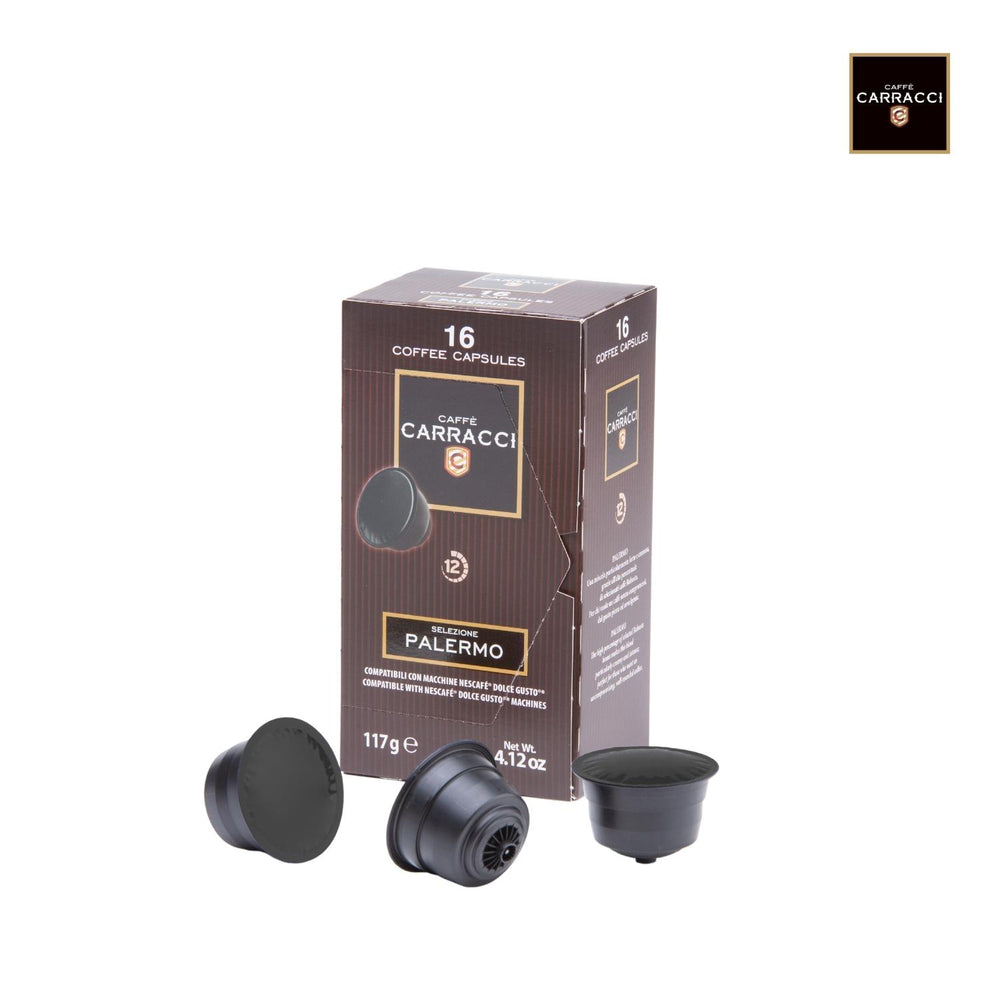 Dolce Gusto Compatible Caffe Carracci Palermo 16 Pods Intensity 12