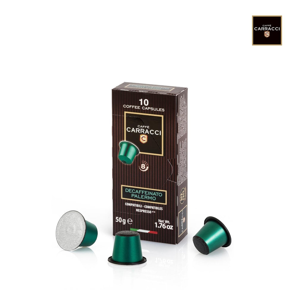 Carracci Coffee Decaf Palermo 10 Capsules| Nespresso Compatible | Varganation