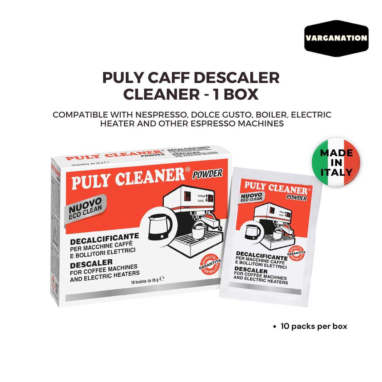 
                  
                    Puly Caff Descaler Powder for Coffee Machines and Electric Heaters 25g
                  
                