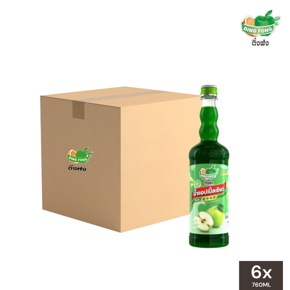 Ding Fong Green Apple Syrup 760mL - Wholesale (6 Bottles)