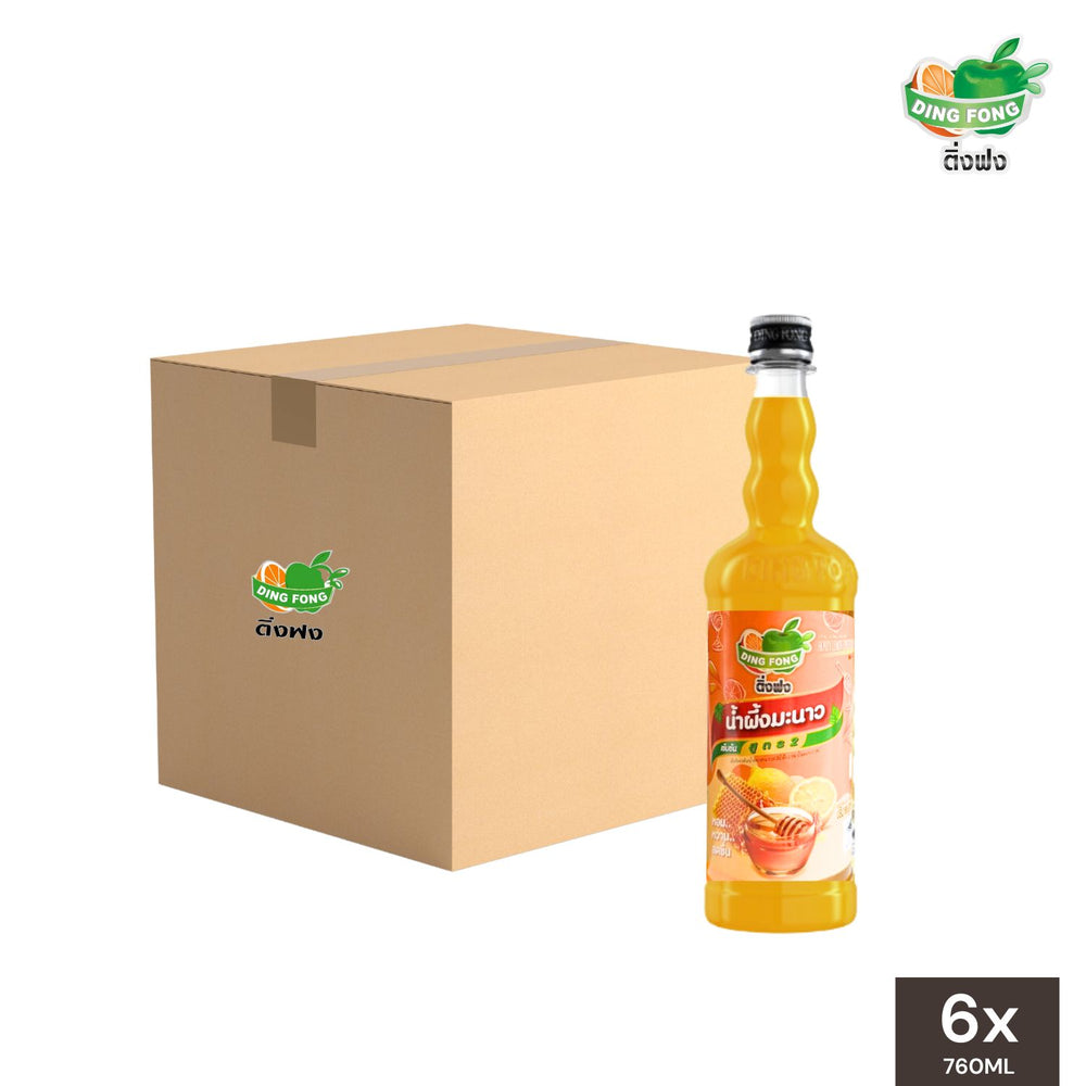 Ding Fong Honey Lemon Syrup 760mL - Wholesale (6 Bottles)