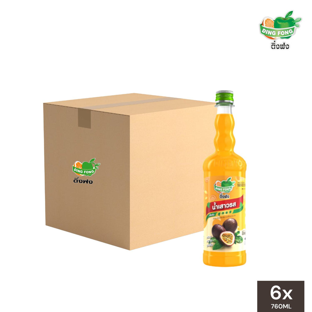 Ding Fong Passion Fruit Syrup 760mL - Wholesale (6 Bottles)