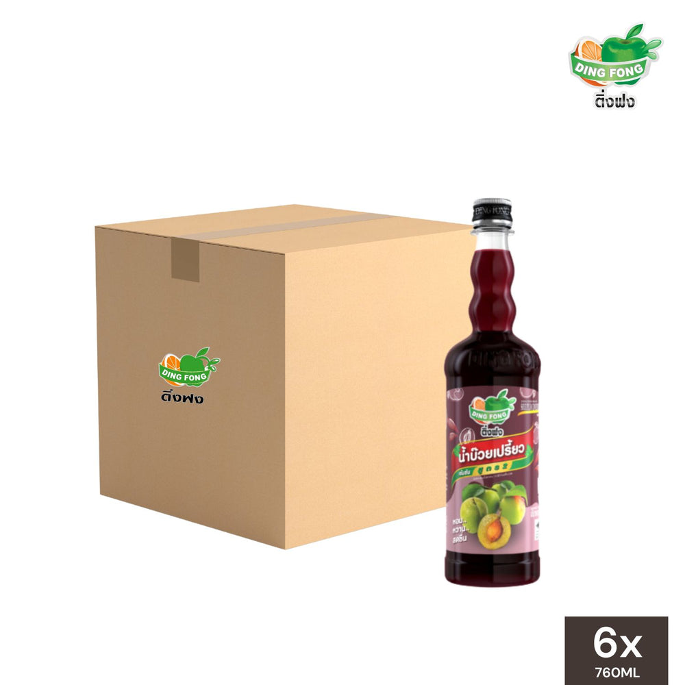 Ding Fong Sour Plum Syrup 760mL - Wholesale (6 Bottles)