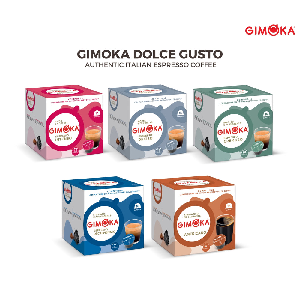 
                  
                    Gimoka Coffee Cremoso Dolce Gusto Compatible Capsules
                  
                