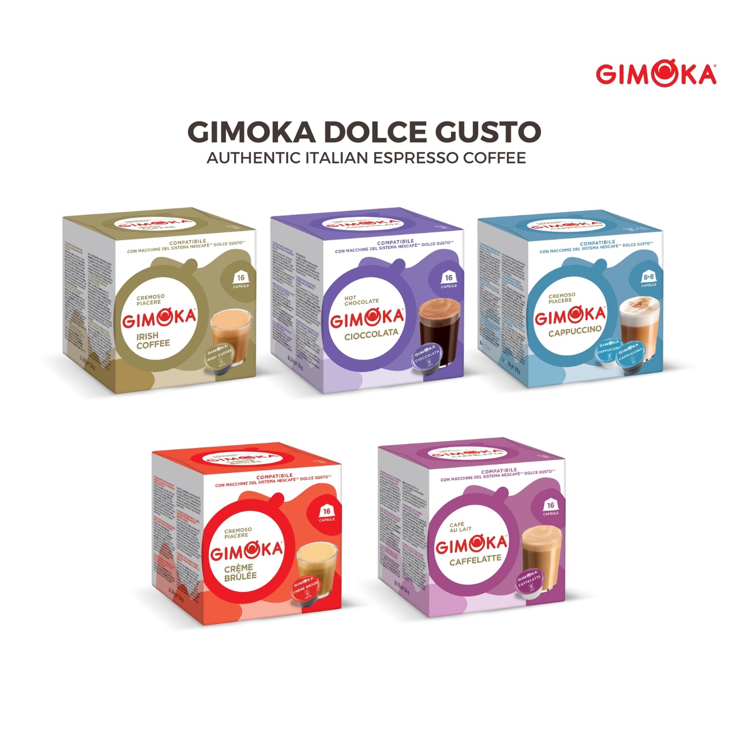 
                  
                    Gimoka Coffee Cappuccino Dolce Gusto Compatible Capsules
                  
                