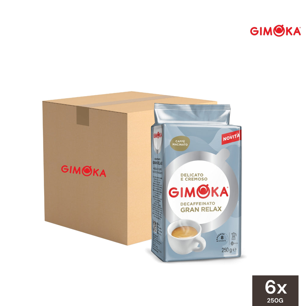 Gimoka Gran Relax Decaffeinato Fine Ground Coffee 250g - Wholesale (6 Packs)