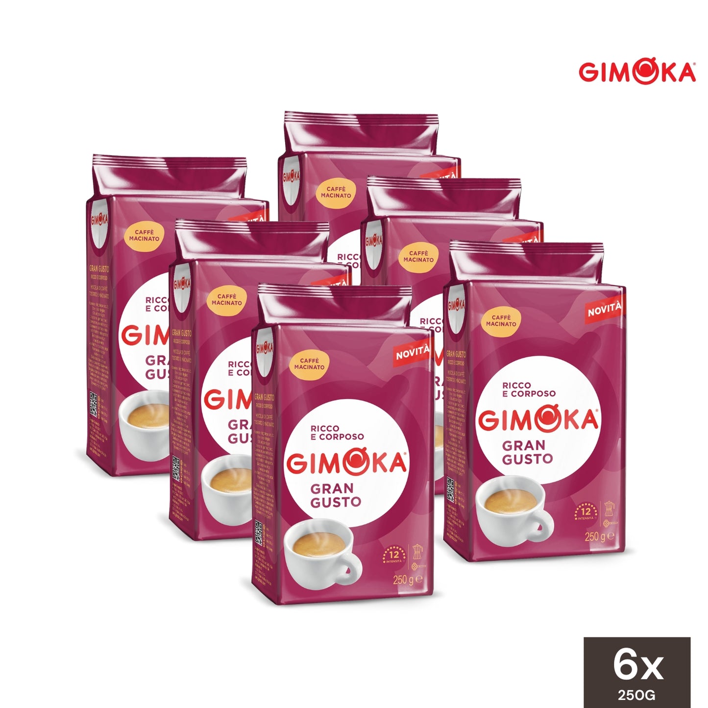 
                  
                    Gimoka Gran Gusto Fine Ground Coffee 250g - Wholesale (6 Packs)
                  
                