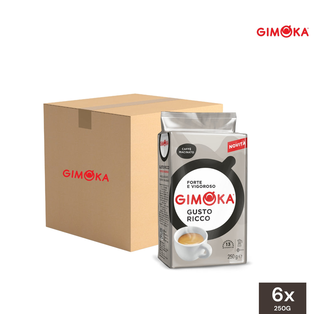 Gimoka Gusto Ricco Fine Ground Coffee 250g - Wholesale (6 Packs)