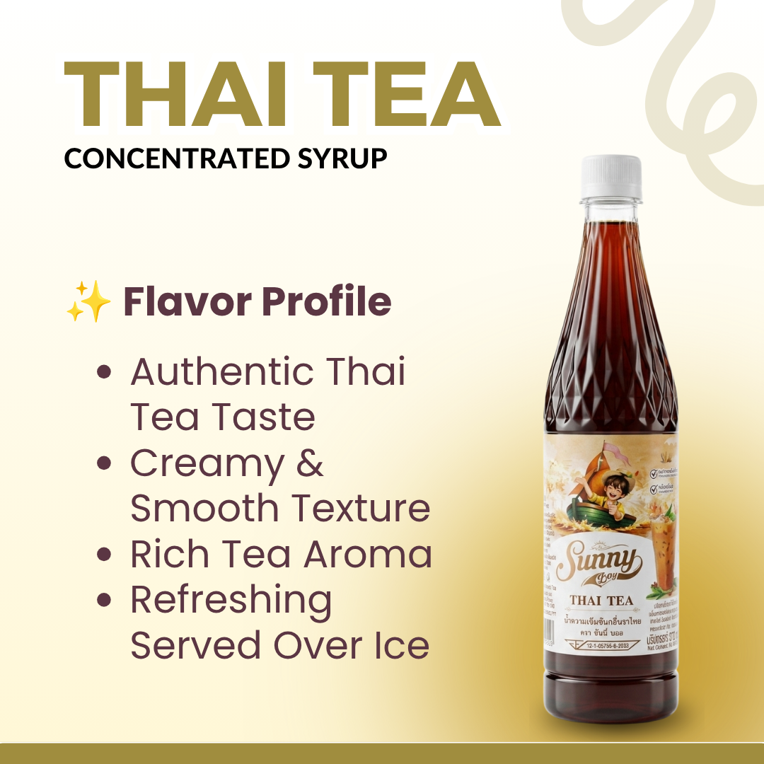 
                  
                    Sunny Boy Thai Tea Concentrated Syrup 710ml - Imported from Thailand
                  
                