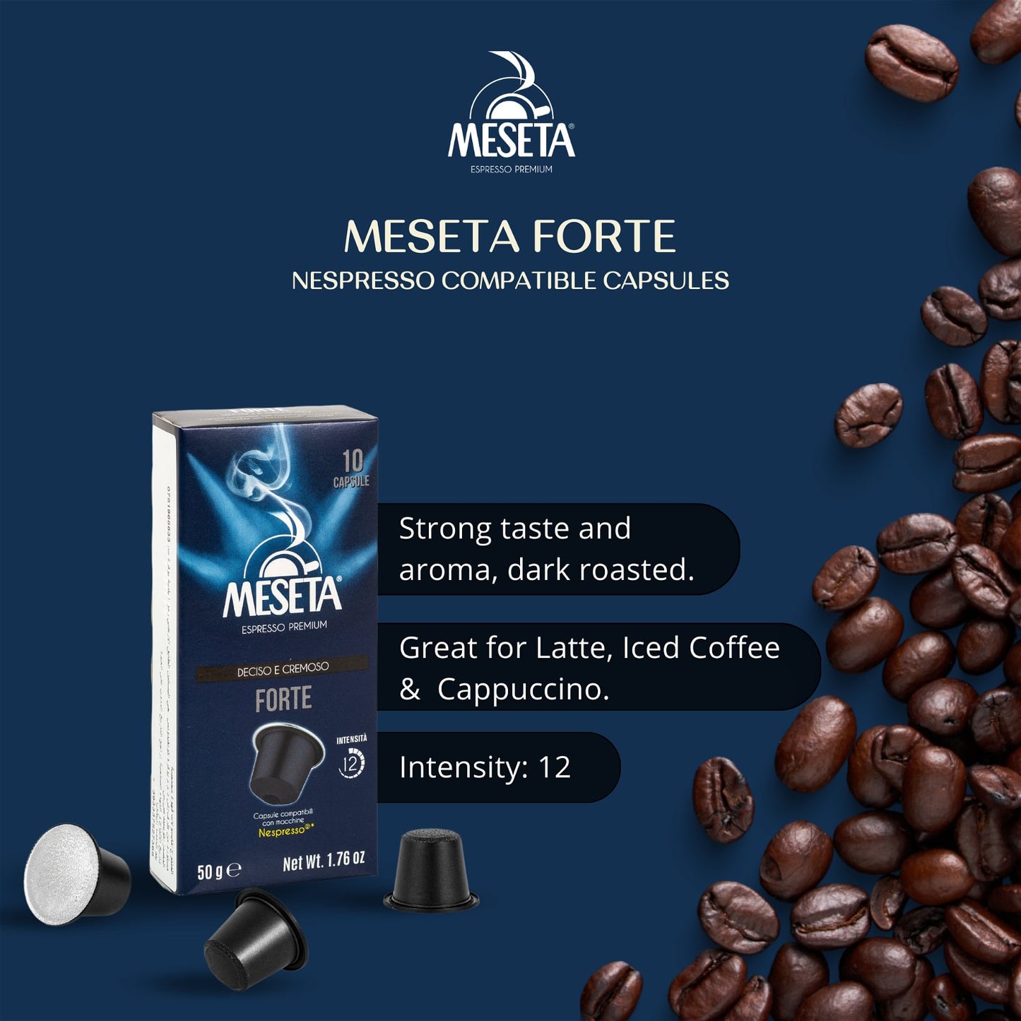 
                  
                    Meseta Coffee Forte Blend Nespresso Compatible
                  
                