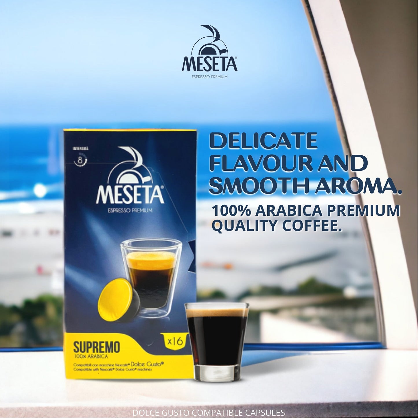 
                  
                    Meseta Coffee Supremo Dolce Gusto Compatible Capsules
                  
                