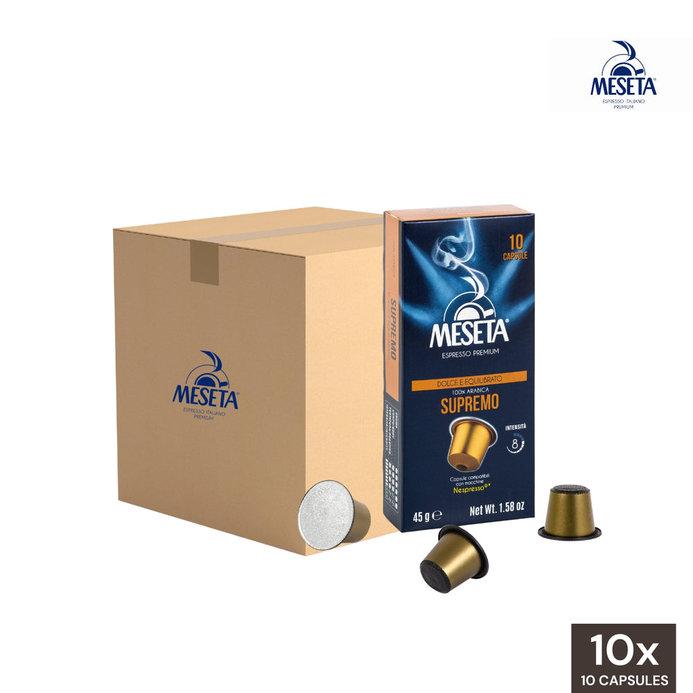 Meseta Coffee Supremo Nespresso Compatible Capsules - Wholesale (10 Boxes)