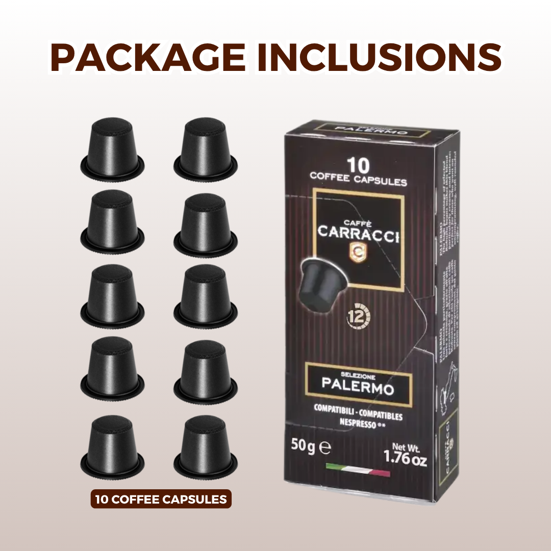 
                  
                    Carracci Coffee Palermo Nespresso Compatible Capsules
                  
                